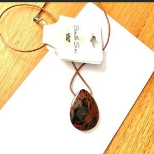 Pendant Genuine Stone Pendant on Rope